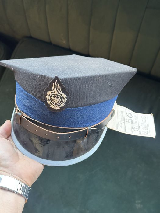Czapka rogatywka osp strażacka wus brzeziny