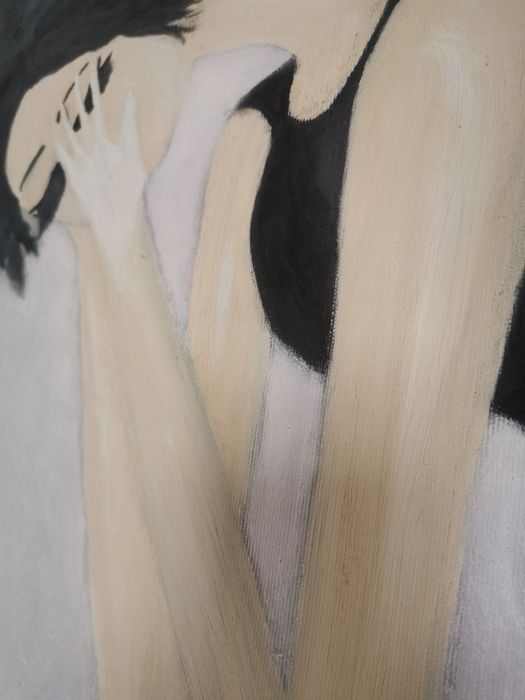 Obraz olej na płótnie Płacząca Wróżka Ballerina 70x100