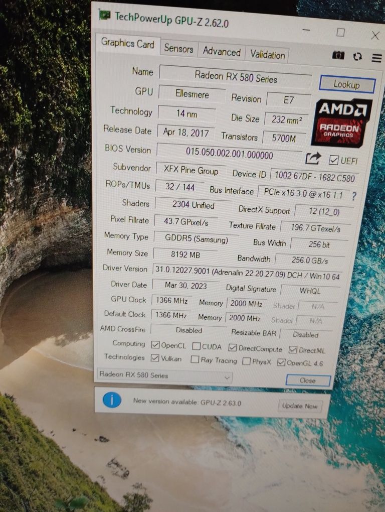 xfx Amd Radeon rx 580 8 gb
