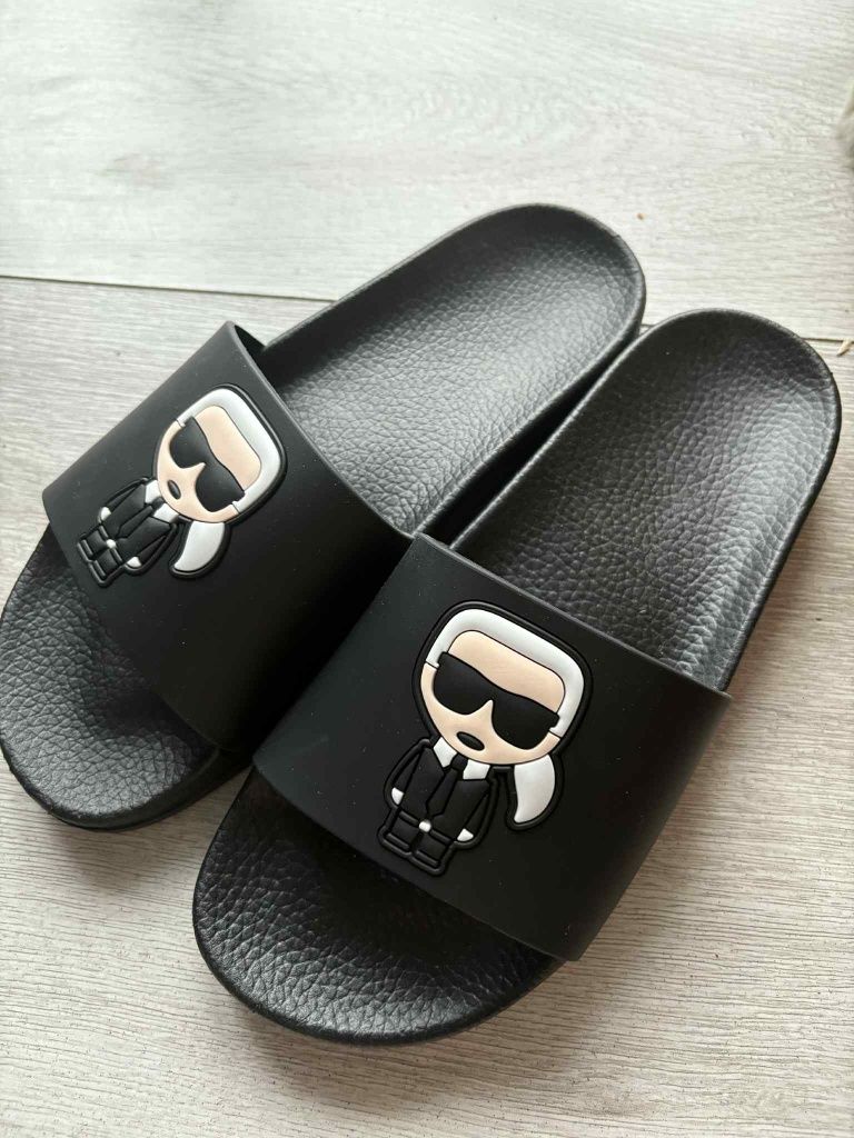 Klapki Karl czarne r 39  nowe