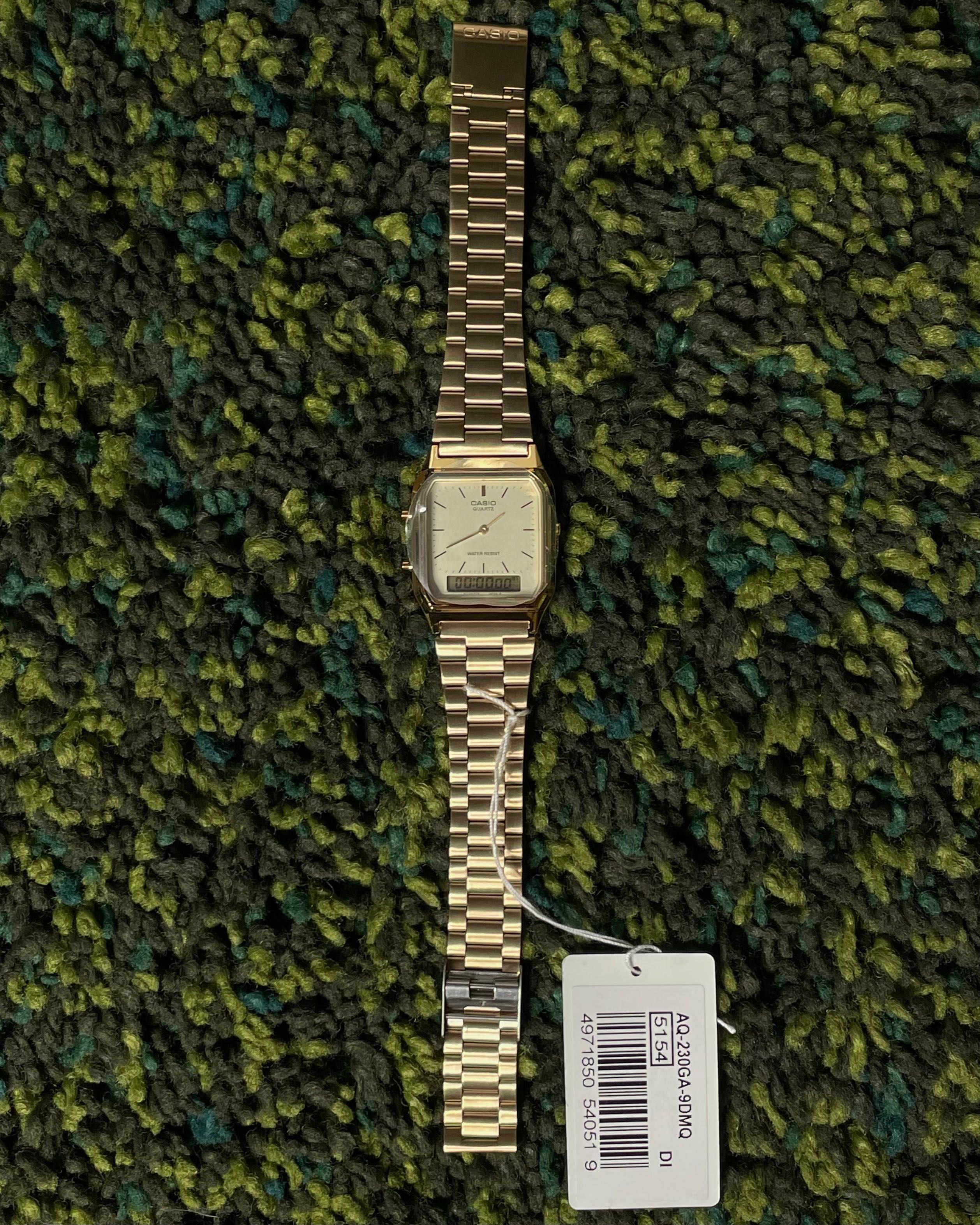 Часы Casio Analog Digital Dual Time Gold Tone Watch (new) | ORIGINAL