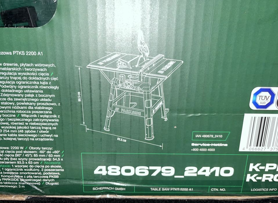 Piła stołowa Parkside nowa PTKS 2200 A1