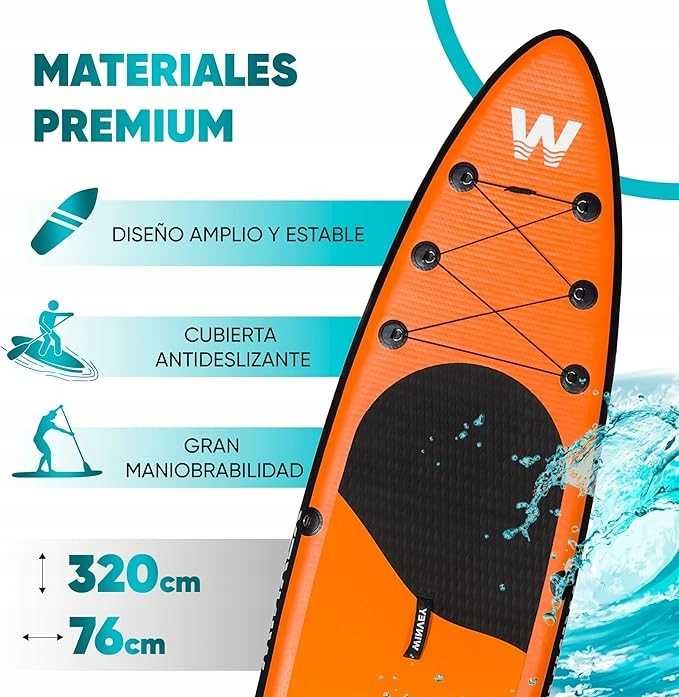 Nadmuchiwana deska do paddleboardingu – Premium deska SUP