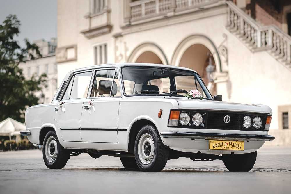 Zabytkowy samochód do ślubu FIAT 125p auto ślub wesele retro klasyk