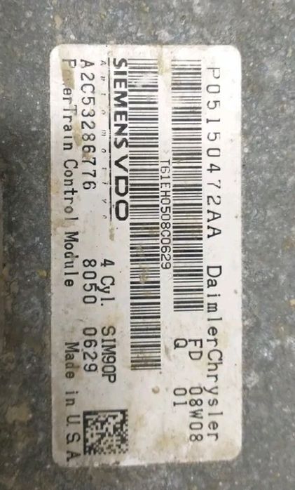 Блок ЭБУ P05150472AA A2C53286776  Dodge Avenger Sebring 2,4L