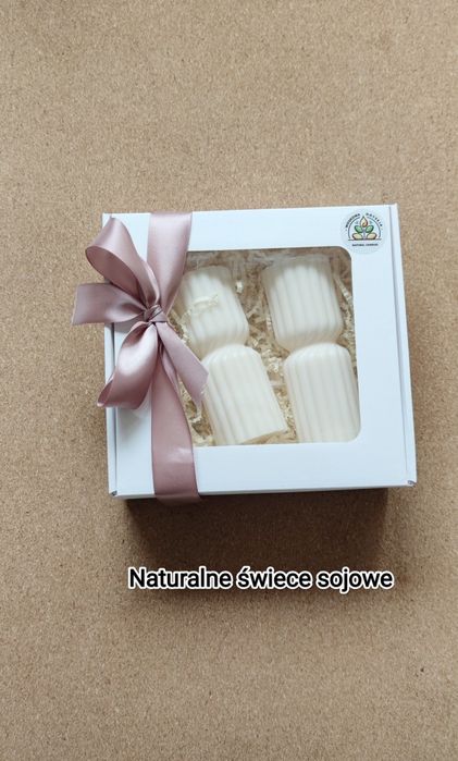 Zestaw w pudełku naturalne świece sojowe na prezent