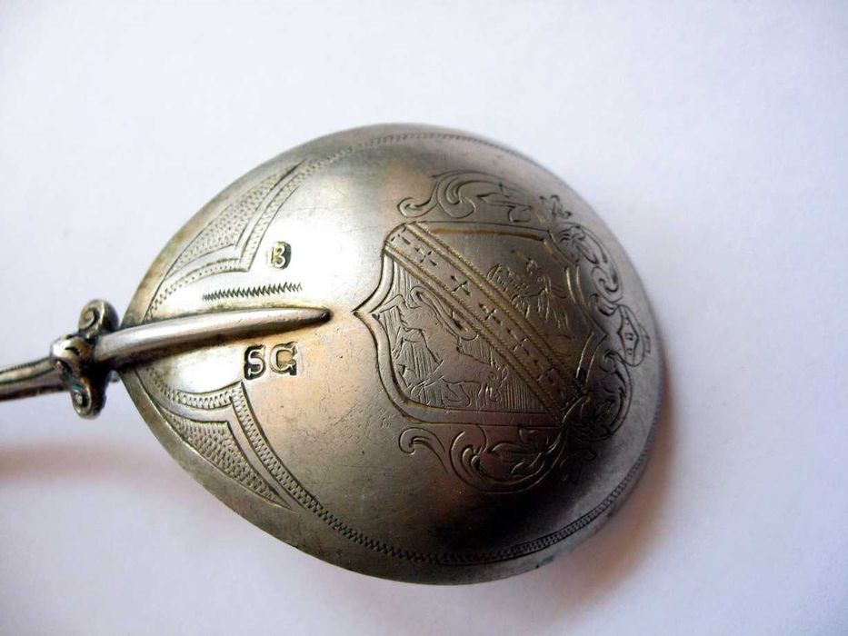 ŁYŻKA Kolekcjonerska XVIII W. w. srebro pr. 13