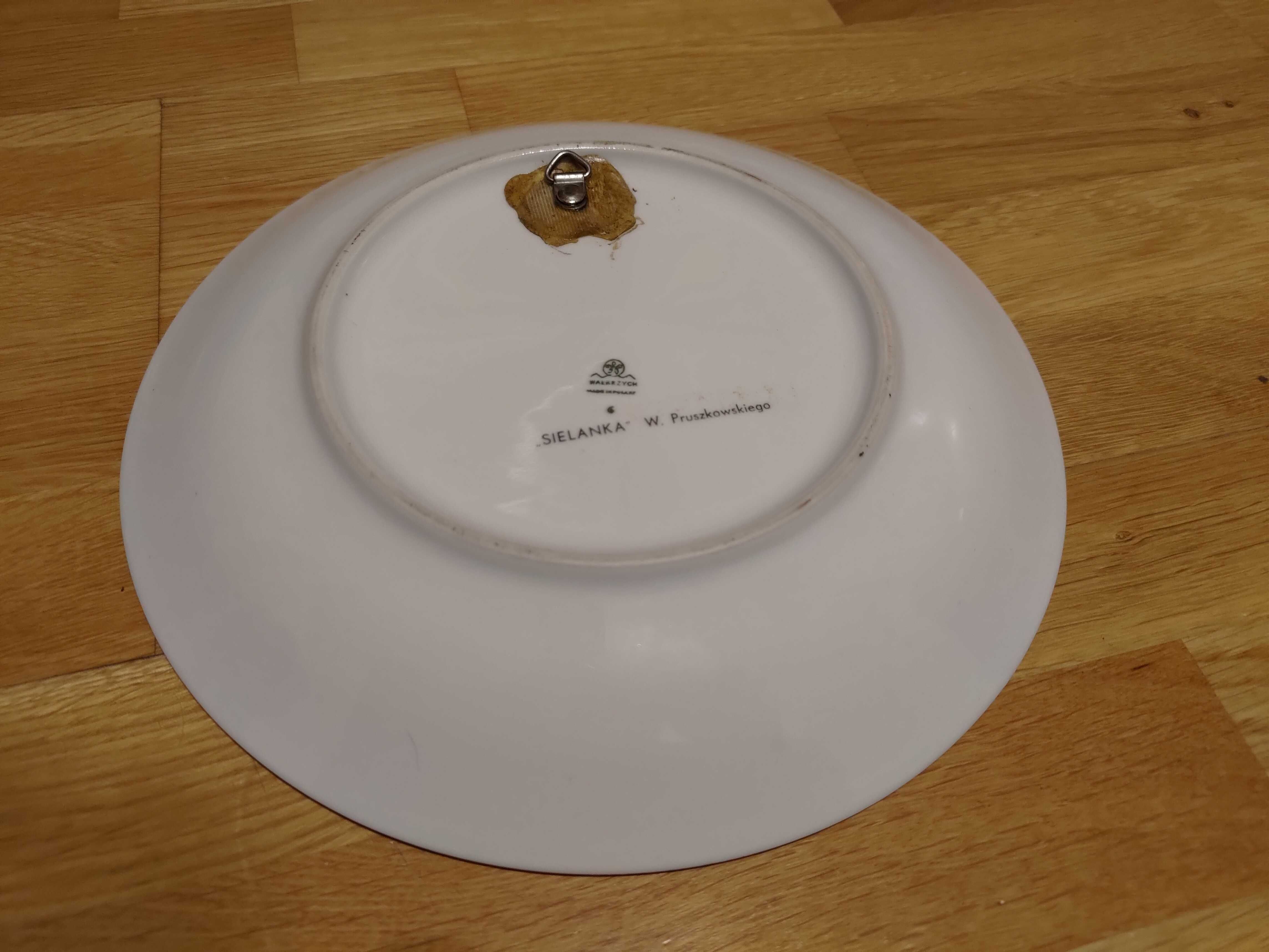 Porcelanowy talerz Sielanka Witold Pruszkowski kolekcjonerski vintage