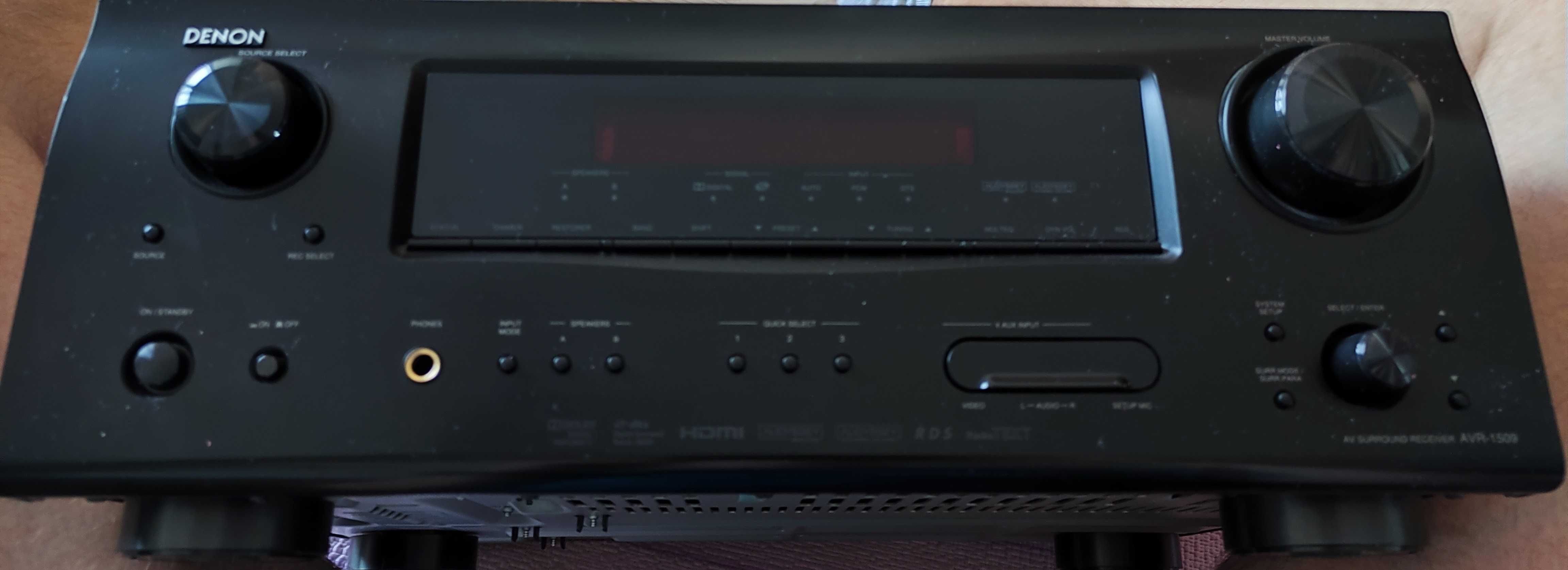 Denon AVR-1509 + DVD 1740 (osobno zest. głośników Wharfdale WH2 + sub)