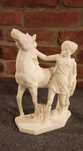 Figurka w marmurze Diana z Koniem H-20 ,S-21 cm  XIX w.