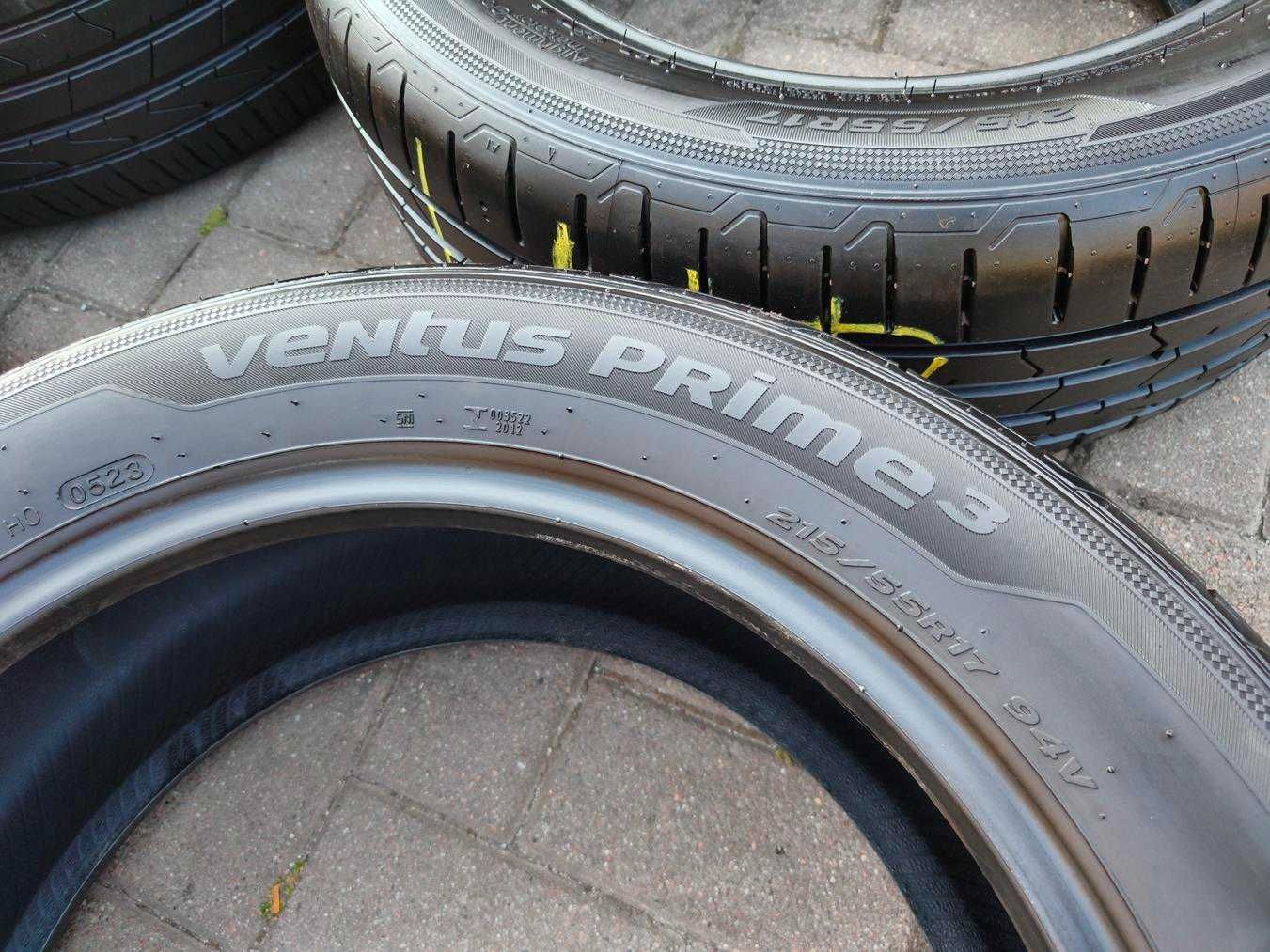 215/55 94V R17 HANKOOK Ventus Prime3 jNOWE 8mm 2023r Letnie 4szt Opony
