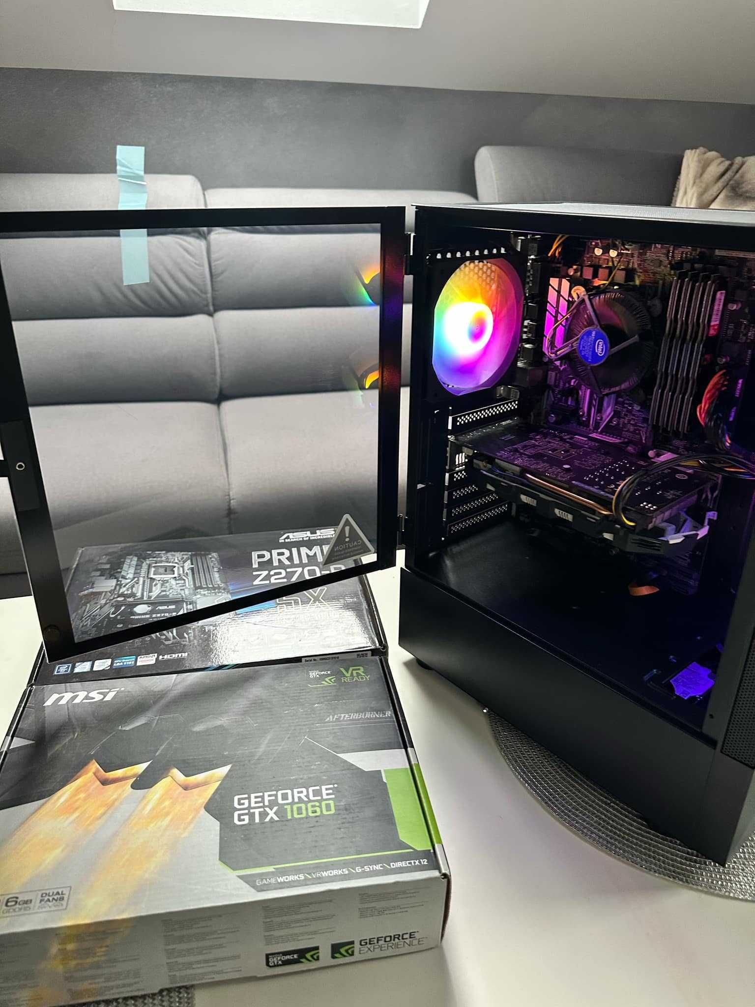 Komputer Gamingowy RGB i5 - 7400, gtx 1060 6GB, 16gb ram ddr4 ssd +hdd