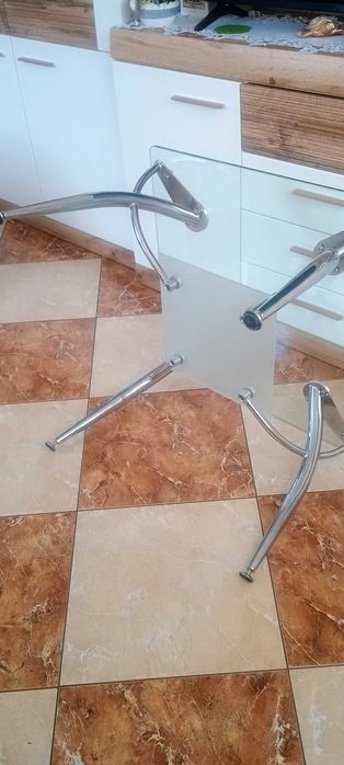 Stolik kawowy-ława ze szklanym blatem 70x70 NUGAT