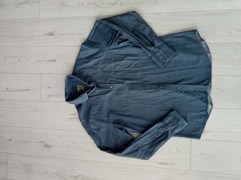 M, Wólczanka, koszula męska, kolor jeansu