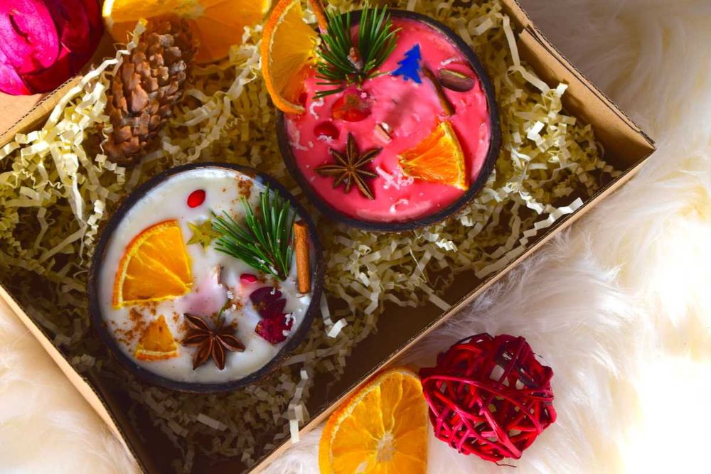 Zestaw Prezentowy na Boże Narodzenie Święta 2 Świece