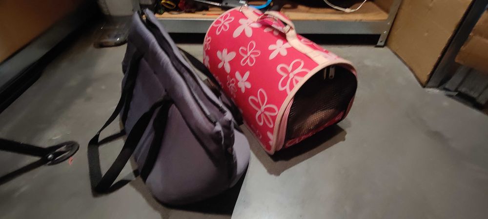 Dwie torby transportowe dla mniejszego kota/psa