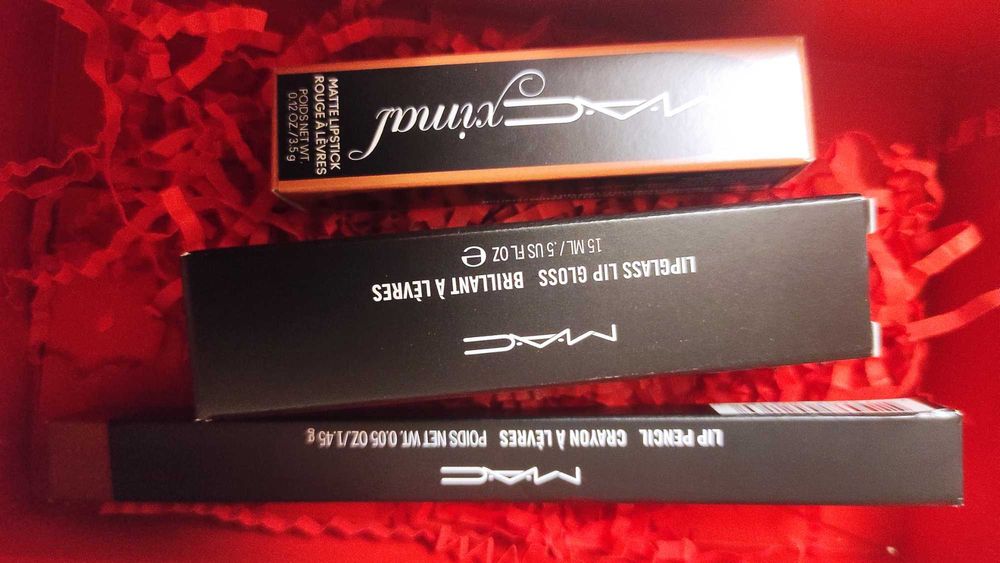 MAC Cosmetics pomadka + kredka + błyszczyk zestaw lub oddzielnie