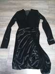 Czarna sukienka welurowa S/M