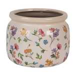 Donica osłonka ceramiczna w kwiatki  20x15cm. 6CECFL0001L