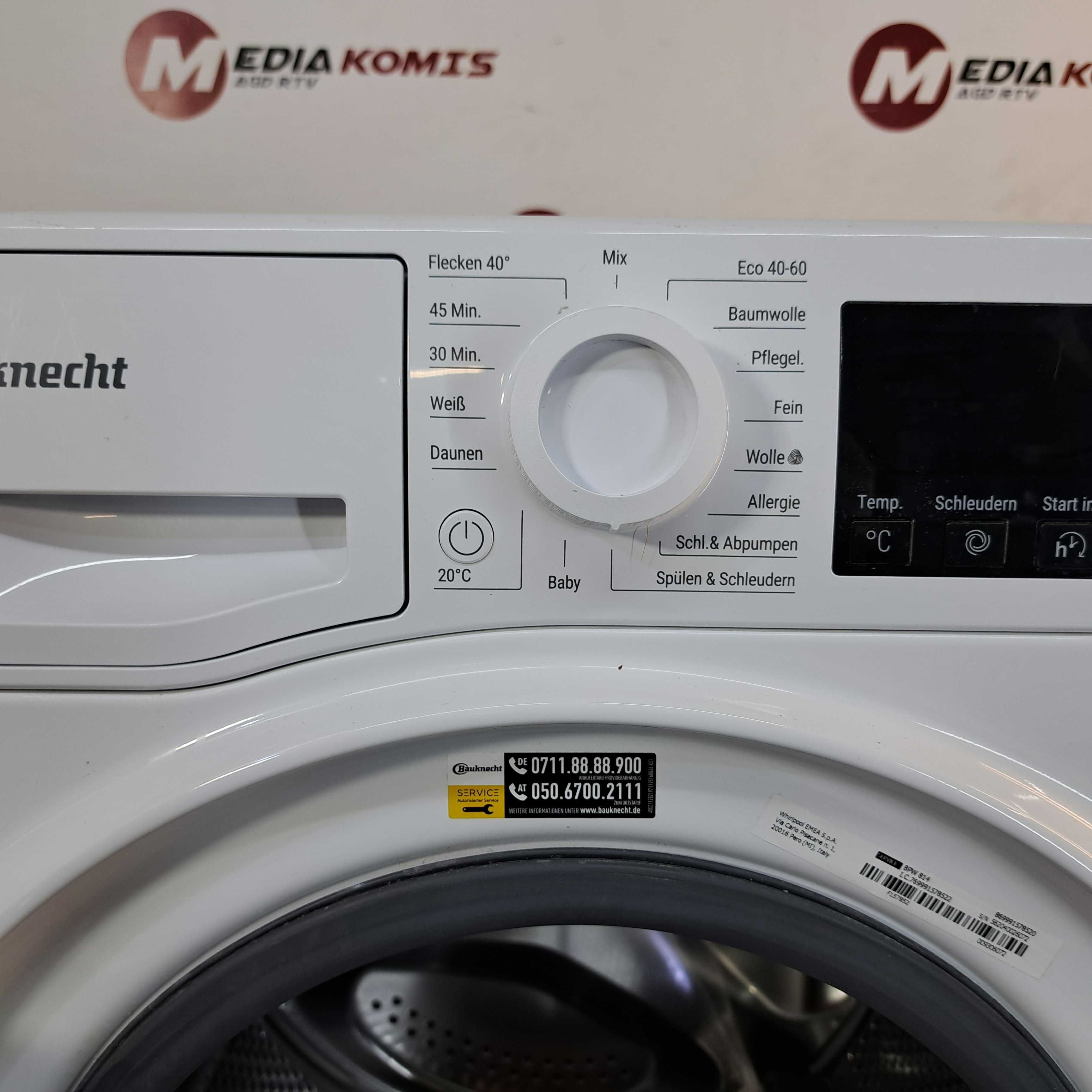 Pralka Bauknecht BPW 814 A  [12mscy-gwar] A / 8kg / 1400obr