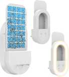 Zestaw 2 lampek pułapek na muchy muszki insekty 9 kart lampka LED