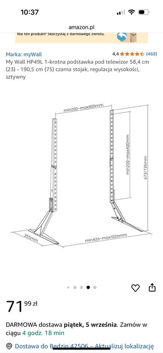 Podstawka pod telewizor My Wall 58,4 cm (23) - 190,5 cm (75).  R5/2