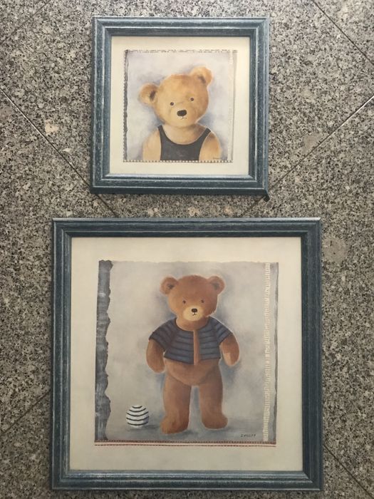 2 quadros para quarto de menino ou para WC de crianças
