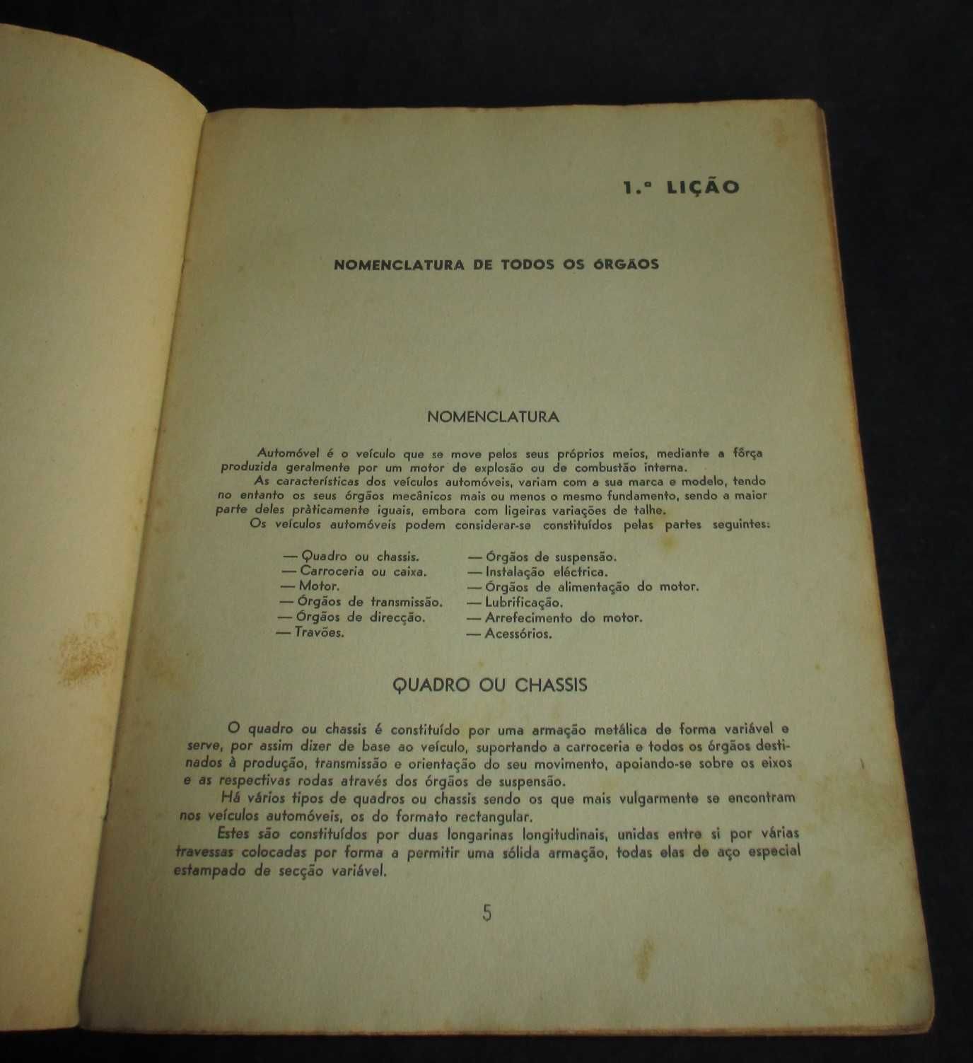 Livro Apontamentos de Mecânica para O Condutor Profissional 1956