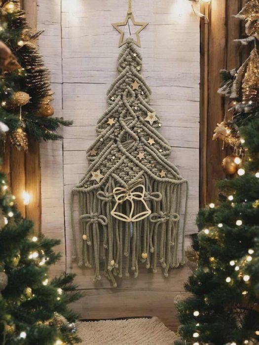 Choinka makrama ozdoba zawieszka święta