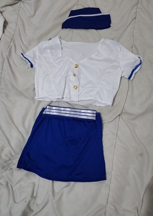 Kostium stewardessy / sexy uniform – komplet 3-częściowy, rozmiar M