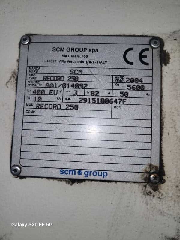 Maszyna CNC SCM RECORD 250, frezarka, obróbka