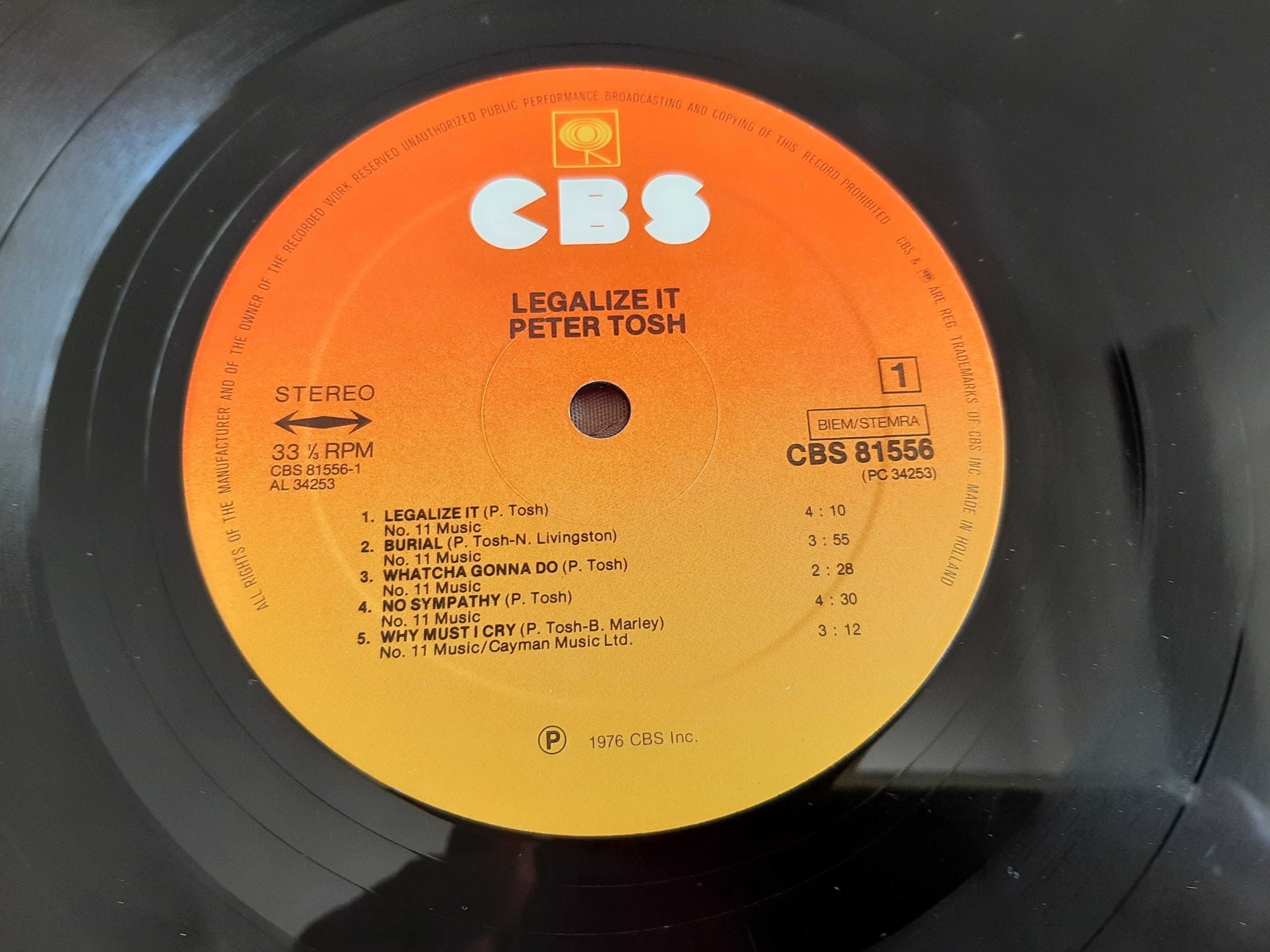 Peter Tosh - Legalize It - Europa - Vinil LP