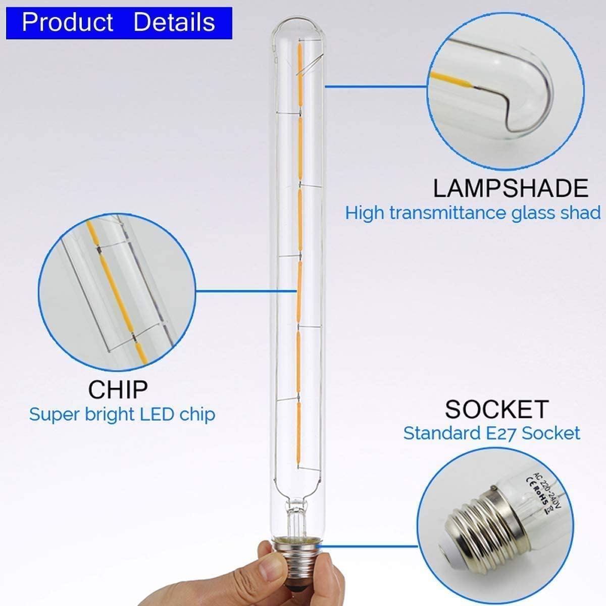 Lampadas greensun LED Lighting E27 T30 – 300 LED  retro (são 4)