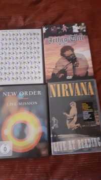 Lote Nirvana Police New Order Jethro Tull DVD musicais