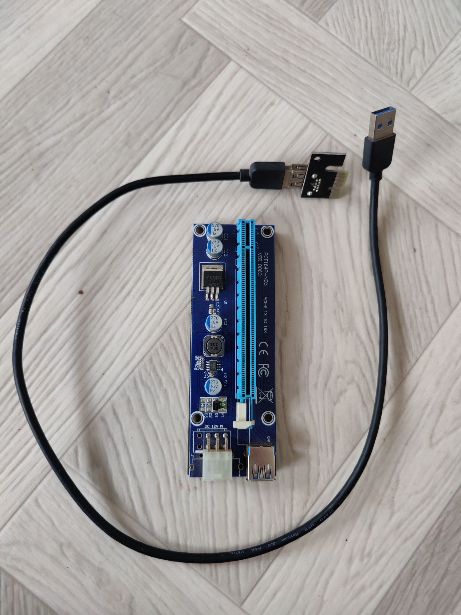 Райзер pci-e x1 to x16 6pin