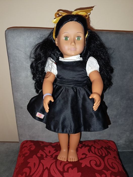 Oryginalna lalka z firmy Battat długie czarne włosy,,wys 46 cm.