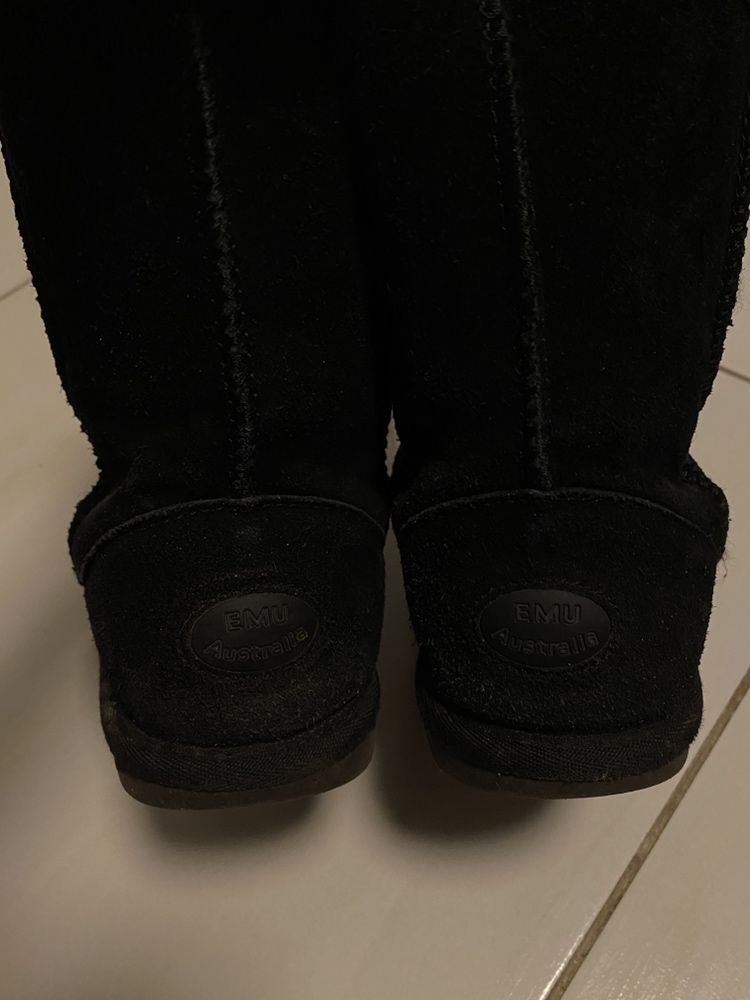 Зимние замшевые сапоги, зимние ботинки, угги замшевые emu 32