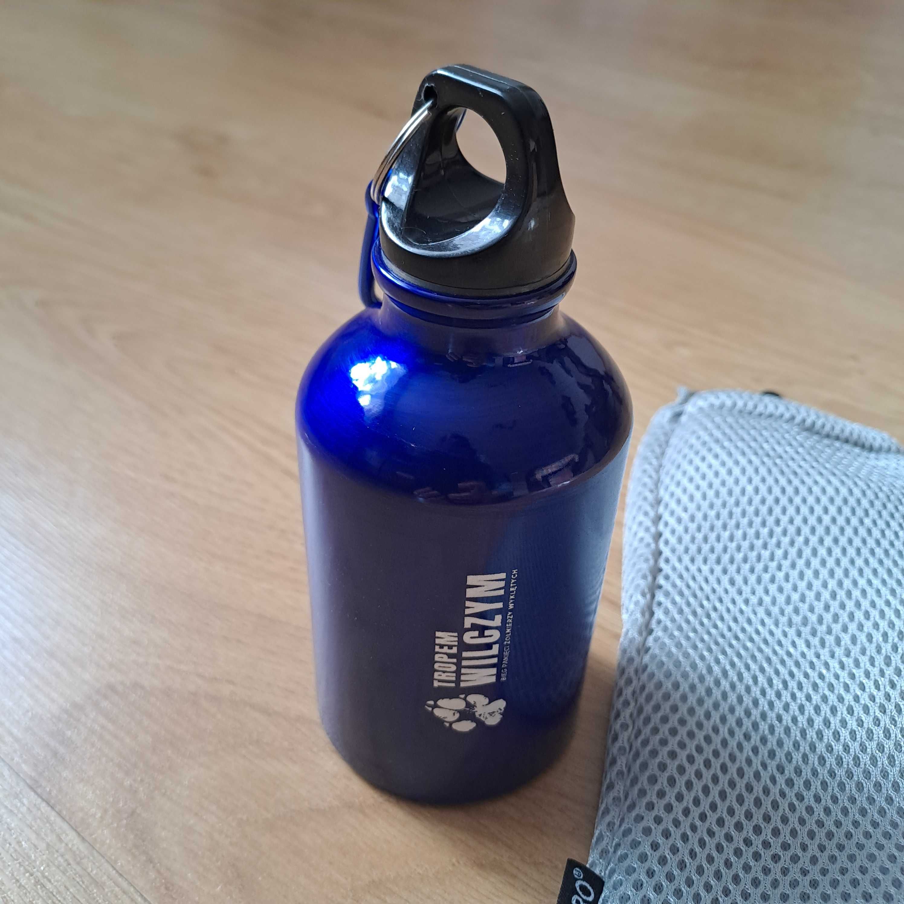 Aluminiowa butelka na wodę z zakrętką i karabińczykiem, 300 ml