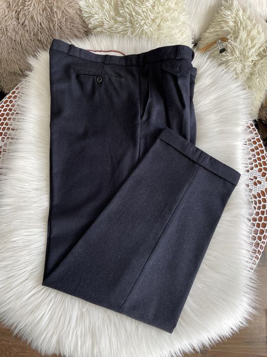 Zimowe spodnie męskie wełniane zakladkami 100% wełna Woolmark