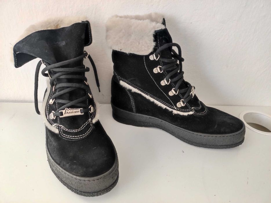 - Ammann - Markowe śniegowce, botki r. 39 Skóra