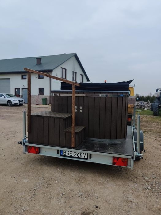 Balia mobilna kwadratowa, jacuzzi, hydromasaż, NOWA, gotowy biznes