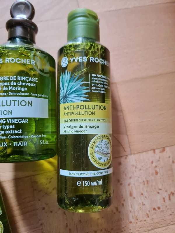 Zestaw do włosów szampon + płukanka octowa Moringa blask Yves Rocher