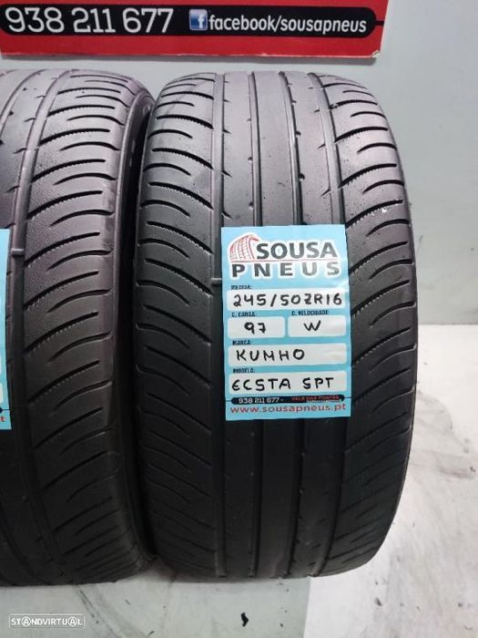 2 pneus semi novos 245-50r16 kumho - oferta dos portes