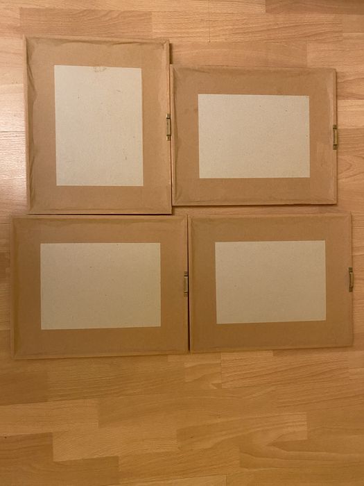 Zestaw 4 papirusow w ramce za szkłem