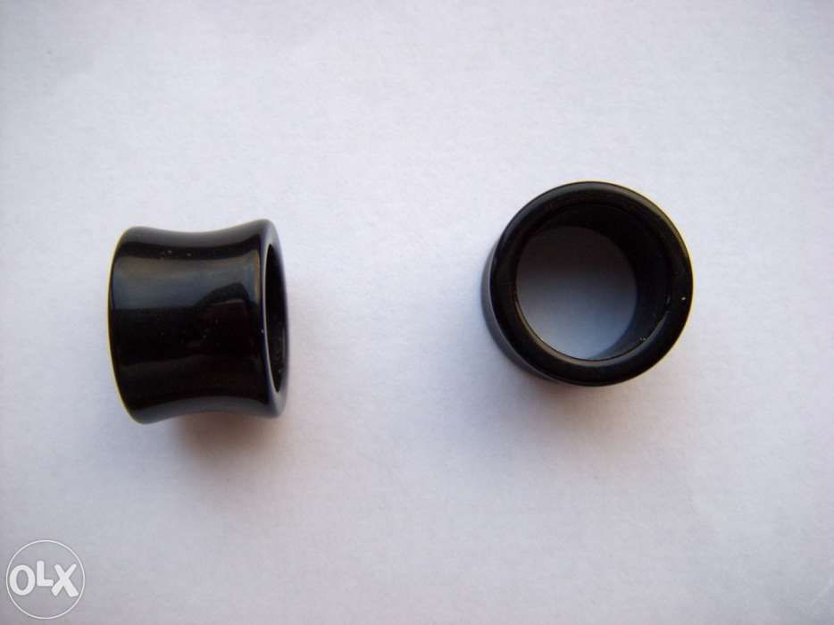 Piercing tunel 13/14mm em acrilico preto