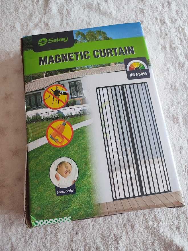 Magnetyczna Moskitiera Na Drzwi Biała 210x120