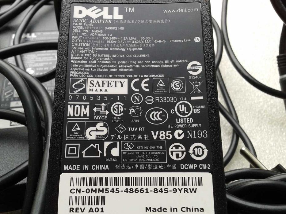 Зарядка, блок питания для ноутбука DELL. Зарядки ноутбука Делл.