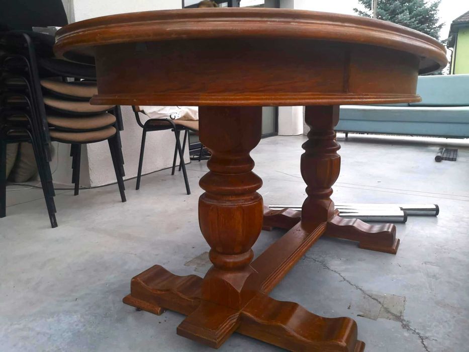 stół dębowy drewniany