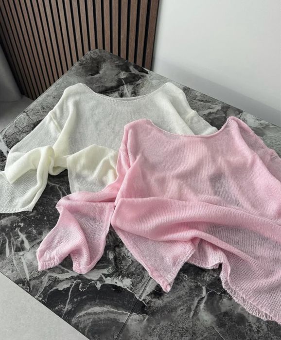 Кофтинка/сукня павутинка рожева на пляж, S-L