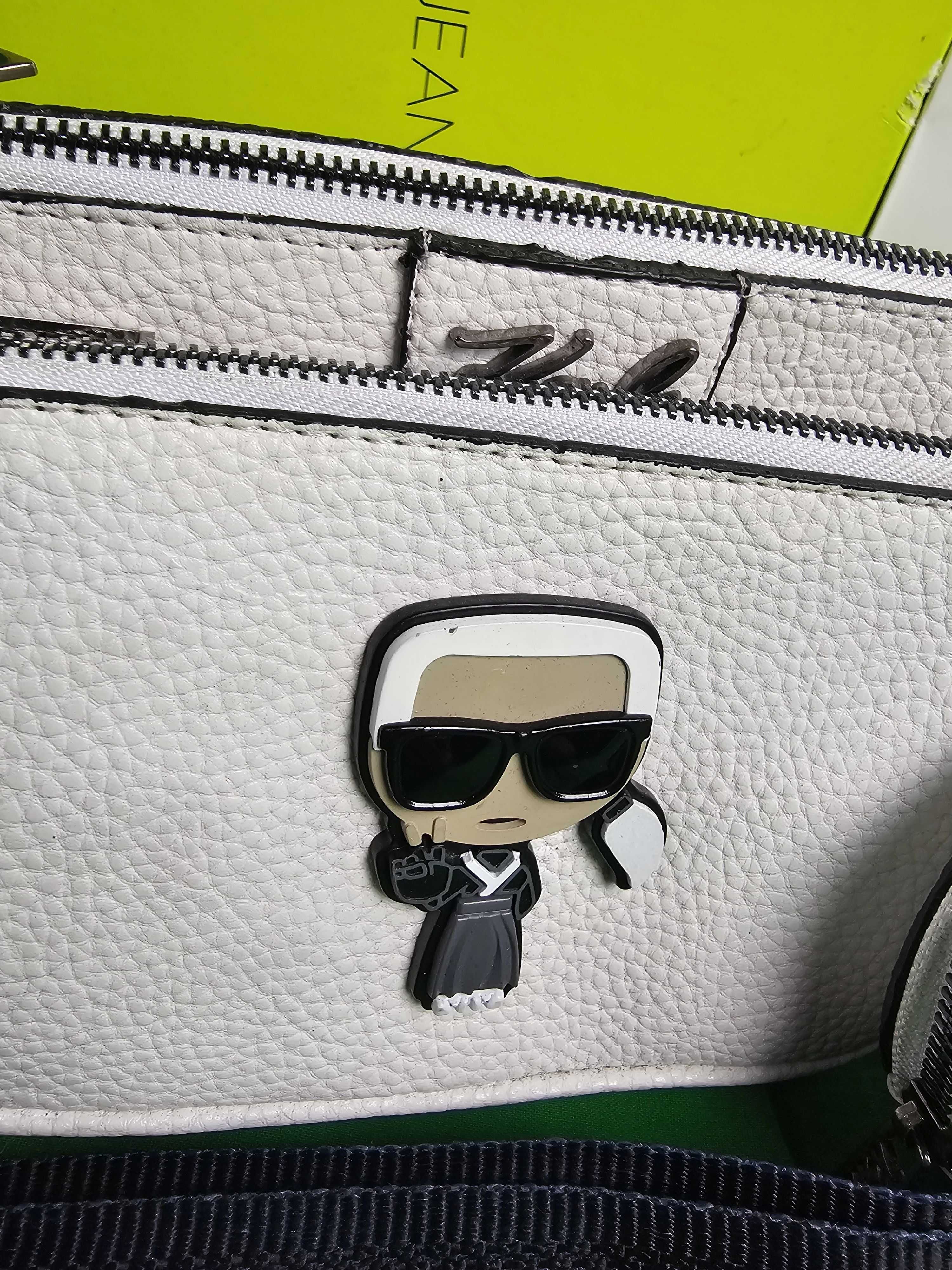 Torebka Karl Lagerfeld damska 3w1 torebki Biała torba listonoszka